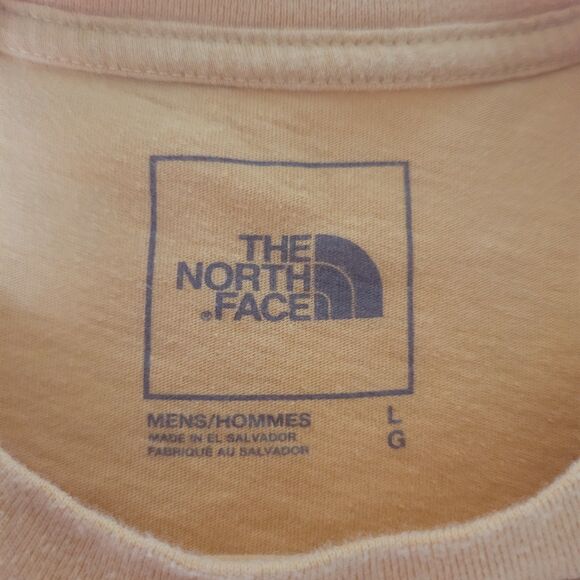 The North Face Half Dome T-Shirt L Yellow Graphic Logo Outdoor Casual Tee - Picture 3 of 8